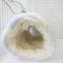 Winter Hamster Tunnel Squirrel Hammock Passage Sugar Glider Guinea Pig Plush Sleeping Bag Nest - A - View 8