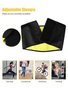 Sweat-Inducing Waist Trimmer For Fitness, Yoga And Running, Neoprene Waist Cincher, Body Shaping Sweat Belt, Reinforced Abdominal Support Belt - Multicolor - View 8