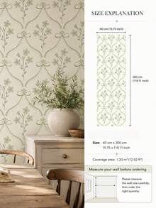 SUPSTICKER Matching Floral & Stripe Peel And Stick Wallpaper Collection, Self-Adhesive Removable Wallpaper For Living Room, Bedroom & Entryway, Choose Your Pattern - 1PC - View 19