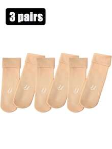5/3 Pairs Thick Warm Knitted Socks, Mid-Calf Ski Socks With Anti-Slip Design, Featuring Thick Fleece Lining, Perfect For Winter Daily Wear. Also An Ideal Gift For Family And Partners! Unisex. - Multicolor - View 13