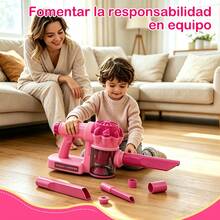 Mini Toy Vacuum Cleaner With Lights, Sounds, And Cleaning Kit. (Batteries Not Included) - Multicolor - View 5