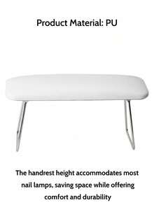 1pc High Rebound PU Nail Arm Rest Foldable, Gel Lamp Compatible Soft Cushion, Waterproof And Stain-Resistant Design, Suitable For Nail Art - White - View 5