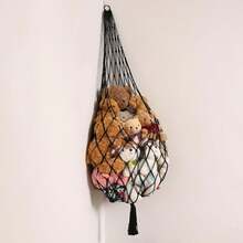 60-Inch Plush Animal Storage Organizer, Corner Hanging, Plush Animal Hammock, Macrame Doll Display Rack, Stuffed Animal Storage Shelf, Wall Decor, Kids Bedroom Decor, Boho Nursery Playroom Organizer, 60-Inch (White) - Multicolor - View 18