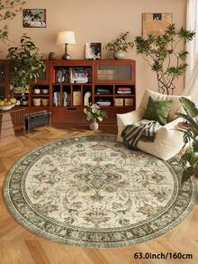 1pc Bohemian Style Round Living Room Rug, Suitable For Kitchen, Dining Room, Bedroom, Room Holiday Decor, Indoor/Outdoor, Office, Lobby, Non-Slip Doormat, Bathroom Rug, Hallway, Study Gaming Area Rug - Multicolor - View 14