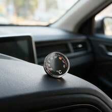 Mini Car Thermometer – Compact Analog Temperature Gauge For Dashboard & Air Vent, No Battery Needed, Universal Auto Interior Accessory - A - View 3