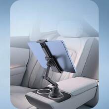 360° Rotatable Cup Holder Tablet Mount – Universal Adjustable Arm Stand For IPad & Phones, Car Backseat Entertainment Accessory - A - View 8