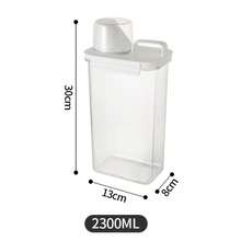1100/1800/2300ml Refillable Laundry Detergent Dispenser Empty Bottles, Re‑Usable Storage Jars For Powder Laundry Soap, Fabric Softener, Bleach & Dish Soap, With Classification Labels, Ideal For Dormitory, Bathroom Storage & Home Decor - Multicolor - View 12