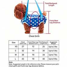 Spotted Pet Backpack Dog Carrier Bag, Portable Breathable Small Dog & Cat Bag, Crossbody One Shoulder Small Pet Bag - Multicolor - View 2