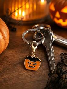 10pcs Halloween Pumpkin Keychains - Cute Alloy Metal Key Rings With Lobster Clasp, Ideal Birthday Gift For Women, Multi-Functional Bag Charm Pendant Valentine's Day Gift, Random Styles And Patterns - Halloween Keychain - View 3
