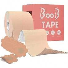 1 Roll Transparent Elastic Breast Tape, Concealing Patch, Breast Lift Tape And Chest Binder, Waterproof And Sweat-Resistant. Summer Essential, Seamless Fit Sports Wrap Style, Suitable For Adult Parties, Gifts, Presents For Women - Standard Model - View 10