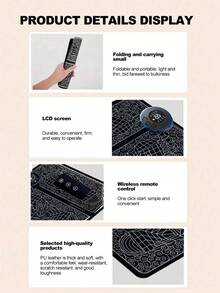 AXH Foldable Foot Massager, Electric Foot Massage Mat, Muscle Stimulation Massager - Black - View 8