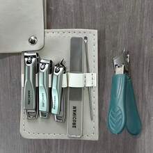 6pcs Portable Home Nail Care Set, Anti-Splash Nail Clipper + Dead Skin Tool, Complete Manicure Tool Set, Travel Storage - Multicolor - View 10