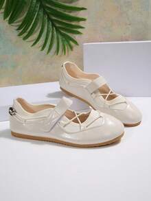 Women's Hook & Loop Mesh Breathable Round Toe Flat Mary Jane Shoes, Vintage Gentle Style Spring/Summer Daily Commute Shoes - Beige - View 8