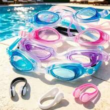 1/3 Swimming Goggles, Double Layer Sealed Lens, Comfortable Elastic Silicone Strap, Waterproof Anti-Fog Leak-Proof, Unisex, Professional Diving Equipment - A - View 9