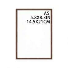 Mosearon 4/1組 30 X 40 cm MDF相框，A3與A4證書與海報框，無背板，配透明壓克力面板，適用於客廳、臥室與藝廊牆面裝飾，僅供展示 - 棕色 - 查看 23
