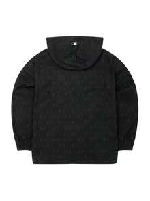 MLB Unisex Sports Jacket CLASSIC MONOGRAM TONE-TONE JQD WINDBREAK All-Over Print Hooded Casual Outerwear 3AWJM0453-50BKS - Black - View 3