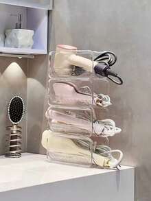 Multifunctional Curling Iron Holder With Heat Dissipation Slots To Prevent Desktop Burns, Modern Hair Styling Tool Storage Rack, Space-Saving, Suitable For Dorms And Apartments, Bathroom Accessories, Bathroom Decor, Bedroom Decor, Room Decor - Multicolor - View 7