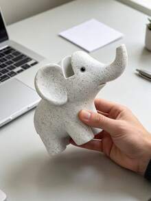 Cute Elephant-Shaped Stylish Eyeglasses Display Stand, Creative Elephant Eyeglasses Frame Ornament, Desktop Storage Rack, Elephant-Shaped Resin Eyeglasses Frame, Sturdy Eyeglasses Display Stand, Fun Resin Eyeglasses Storage Rack. - A - View 3