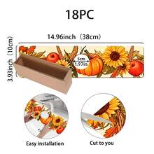 1pc Thanksgiving Pumpkin Faucet Cover, Create Holiday Atmosphere, Bathroom Faucet Splash Guard, Waterproof Non-Slip Faucet Pad, Kitchen Countertop Accessory, Kitchen Dining Table Accessory, Sink, Moisture-Proof Absorbent Pad, Absorbent Drainage Pad, Multi-Functional Absorbent Non-Slip Pad - Multicolor - View 13