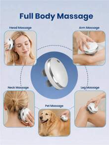 Lenovo Electric Scalp Massager, Portable Wireless Head Massager With 4 Detachable Massage Claws, 3 Adjustable Modes, Vibration Stimulation For Deep Relaxation, Suitable For Home, Office, Travel - White - View 3