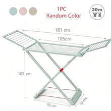 Small Space Clothes Rack Thick Wing Type Clothes Rack Folding Balcony Space-Saving Clothes Rack - A - View 6
