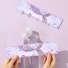 Stiker Botol Air Mineral Motif Putri Duyung Sempurna, Stiker Segel Persegi Panjang untuk Ulang Tahun, Pernikahan, Pesta Tema, dll. Stiker Plastik Kertas Dekorasi Botol Anggur - Putri duyung - View 5