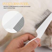 1pc Pet Face Comb, Fine Teeth Efficient Cleaning, PP Material Fine Teeth Design (Rounded Tips Won't Scratch Pet's Delicate Facial Skin, Deeply Comb Hair Roots), Precisely Remove Lice, Loose Hair And Fine Dirt - White - View 8