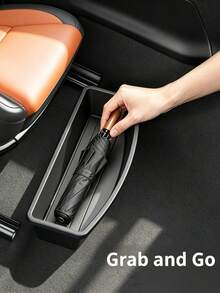 ABS Material Car Seat Under Storage Box, Suitable For Most Car Models, Can Organize Front And Rear Seat Space, With Hidden Tray, Efficiently Store Car Supplies, Can Be Used As Car Storage Rack - Multicolor - View 6