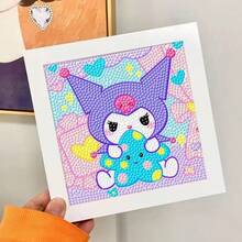 Sanrio Cartoon Diamond Art Kit, Hello Kitty Kuromi Cinnamoroll Shaped Diamond Mosaic, Rhinestone Art Picture, Diamond Art Craft, Home Decor, Gift (Unframed) - Multicolor - View 13