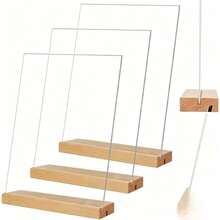 Standard Stand With Base, Suitable For Upright Or Tilted Display, Perfect For Wedding Scenes; Combines Design And Sturdy Structure, Desktop Stand, Restaurant Signage, Streamlined Design, Modern Style, Made Of High-Quality PC Material - Multicolor - View 5