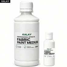 KALAY Fabric Paint Medium, Professional Acrylic Fabric Medium, Turns Acrylic Paint Into Flexible Washable Fabric Paint, Improves Adhesion And Effect For T-Shirts, Shoes, Bags And DIY Textile Crafts - White - View 8