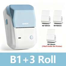 Niimbot B1 Mini Portable Bluetooth Thermal Label Printer, Self-Adhesive Round UV Label Sticker Roll Maker - Multicolor - View 10