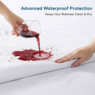 Cooling Quilted Waterproof Mattress Pad For Queen Size Beds – Soft, Breathable & Noiseless Protection For 8–15 Inch Mattresses