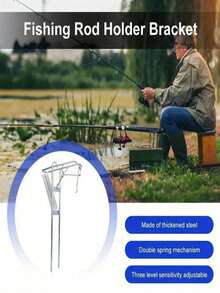 Automatic Fishing Bracket With Double Spring Design For More Convenience And Sensitivity, Freeing Your Hands For Easy Fishing - Silver - View 4