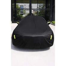 Waterproof Dustproof Car Cover With Reflective Straps For Medium-Sized Sedans. - Black - View 8