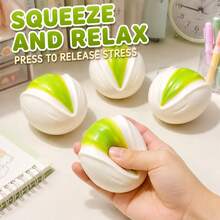 1 buah Mainan Squishy Pistachio dengan Balok Bangunan Tersembunyi di Dalamnya, Mainan Sensori Fidget dengan Suara ASMR Renyah, Mainan Pereda Stres yang Mengembang Perlahan, Mainan Meja Pereda Kecemasan untuk Dewasa, Hadiah Kantor - MultiWarna - View 11