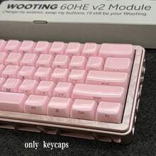 132顆果凍粉側刻鍵帽，PBT材質，MDA高度，水晶鍵帽，兼容Cherry/Gateron MX軸，高品質耐磨不褪色不油膩 - 查看 2