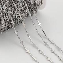 1m Fashion Cross Pendant Bead Chain For DIY Necklace Bracelet Making Accessories Gold DIY Chain Material - DIY Chain - View 9