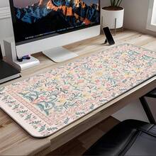 Pink Floral Pattern Desk Mat, Non-Slip Rubber Bottom, Fine Stitched Edges, Can Be Used As Mouse Pad, Study Mat, Keyboard Pad, Multiple Sizes Available, Ideal Holiday Gift - Computer Keyboard Pad, Laptop Pad, Suitable For Gamers, Office Workers And Students - View 11