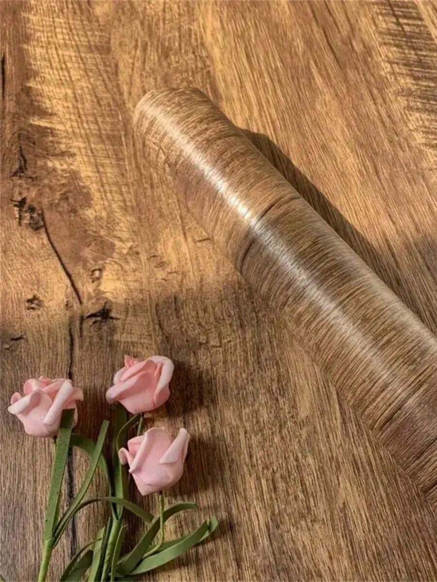 1 Rollo de Papel Tapiz Autoadhesivo con Textura de Madera, Película de Vinilo Vintage Removible para Encimeras y Gabinetes, Adecuado para Renovación, Decoración de Paredes, Decoración de Primavera, Decoración de Vacaciones, Cumpleaños y Graduación, y Otras Ocasiones.