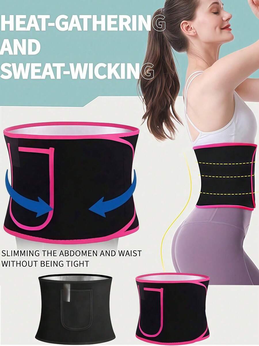 1pc Waist Trimmer Silver Ion Extended Version 43.3*7.48 Inches Sweat-Absorbing Waist Trainer For High-Intensity Training And Exercise, Waist Support, Sweat Sauna Body Shaping Abdominal Belt, Suitable For Men And Women - Abdominal Trainer, Core Stability Training Belt, Sweat-Absorbing Body Shaping Abdominal, Adjustable Elasticity