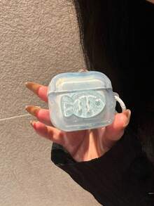 Fresh Cute 3D Fish Protective Case For AirPods 4/Pro 3/1/2/2nd/3rd/4th Generation Wireless Bluetooth Earphones Cover For Women - Baby Blue - View 9