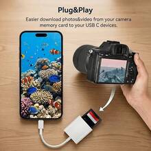 2-In-1 USB-C Card Reader, USB C To SD Card OTG SD/TF Memory Card Adapter, Compatible With IPad Pro, And Other Tablets - View 8