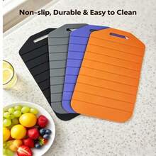 1pc Silicone Heat Resistant Mat, Non-Slip Anti-Scald Pot Pad, Kitchen Countertop Organizer, Home Cooking Placemat, Thickened High Temperature Resistant Easy To Clean Multi-Color Options, Christmas Housewarming Thanksgiving Gift - Multicolor - View 8