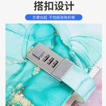 A5 Fashion Password Lock Diary Notebook Creative Planner Student Memo Stationery Notebook Meeting Notes - A5 blank - View 4