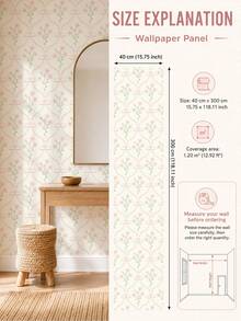 SUPSTICKER Matching Floral & Stripe Peel And Stick Wallpaper Collection, Self-Adhesive Removable Wallpaper For Living Room, Bedroom & Entryway, Choose Your Pattern - 1PC - View 14