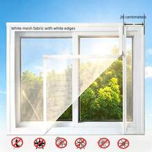 No-Drill Self-Adhesive Mosquito Door Curtain | Dual Zipper Left & Right Side For Easy Entry & Exit | White Minimalist Bedroom Partition Mesh - White Mesh With White Trim, Left-side Zipper - View 10