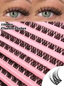 200pcs C-Curl Single Cluster False Eyelashes, Cat Eye Effect, Segmented Single Lash, Single Lash Extension - C - View 1