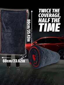 XXL Extra Large Microfiber Car Drying Towel With Twisted Loop Design - Ultra-Absorbent Thickened Technology For Cars, Trucks, Boats - Red & Gray Detail Cloth, Professional Appearance | High Absorbency Material - Car Cleaning Cloth - View 7