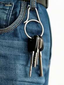 Titanium Alloy Quick Release Key Ring Clip, Integrated Detachable Car Keychain Holder, Anti Loss Belt Loop Key Organizer Accessories Gift Men, Quick Release Carabiner Key Ring Holder, Compact Pocket Tool, Daily Carry Accessory For Men - Multicolor - View 7
